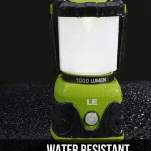 LE 1000LM Battery-Powered Camping Lantern, Waterproof Tent Light, NEW